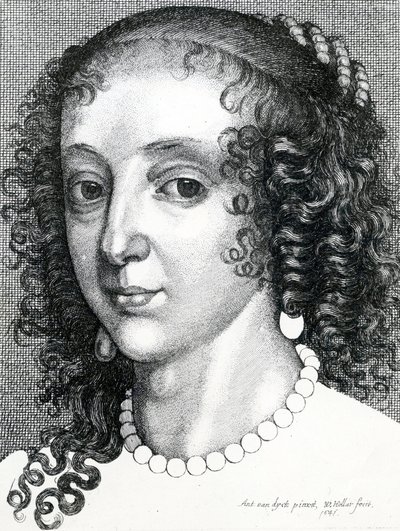 Reina Henrietta Maria, 1641 de Wenceslaus Hollar