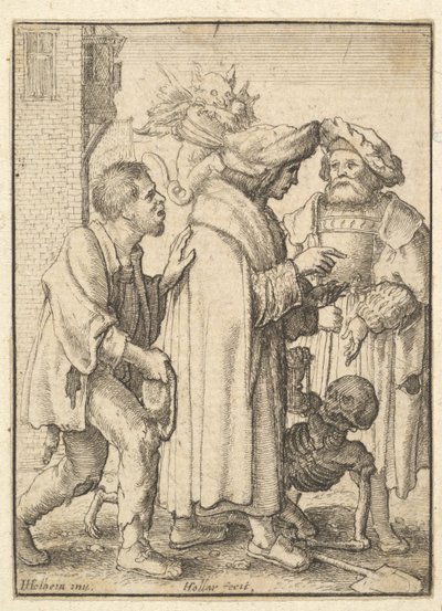 Hombre Rico, de la Danza de la Muerte, 1651 de Wenceslaus Hollar