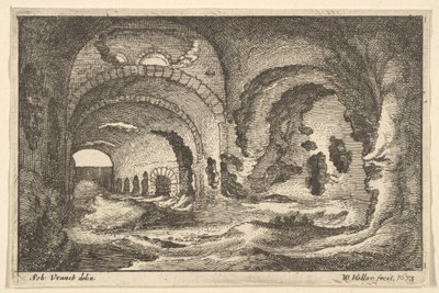 Restos romanos en Tívoli de Wenceslaus Hollar