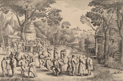 Baile de boda rústica, 1650 de Wenceslaus Hollar