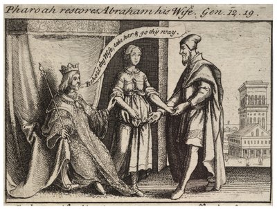 Sara restaurada a Abraham de Wenceslaus Hollar