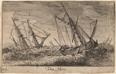Escena marina de Wenceslaus Hollar