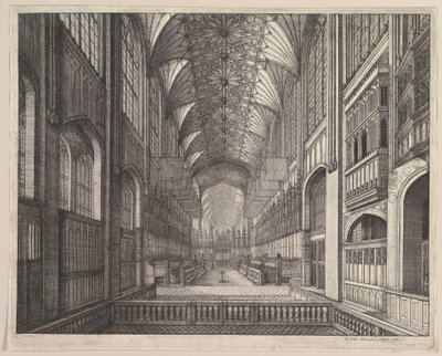 Coro de la Capilla de San Jorge, Windsor de Wenceslaus Hollar