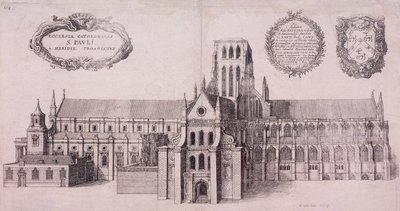 Catedral de San Pablo antigua, Londres, 1656 de Wenceslaus Hollar