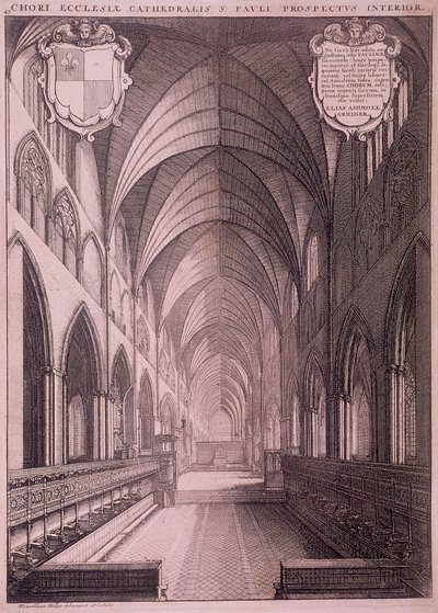 Catedral de San Pablo antigua, Londres de Wenceslaus Hollar