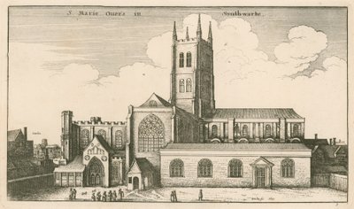 Iglesia de San Salvador, Southwark, Londres de Wenceslaus Hollar