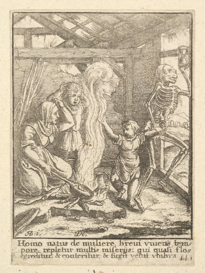 El niño, de La danza de la muerte, 1651 de Wenceslaus Hollar