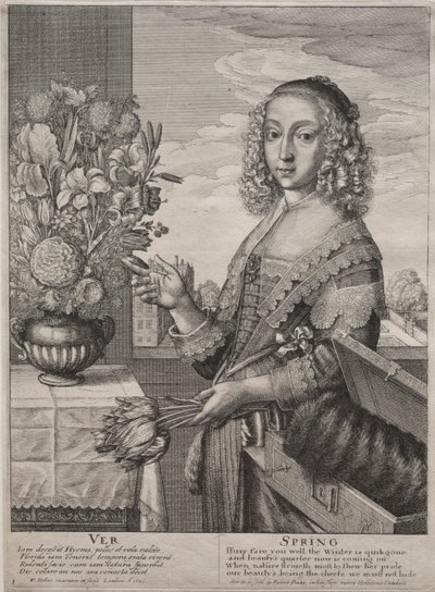 Las Cuatro Estaciones: Primavera, 1641 de Wenceslaus Hollar