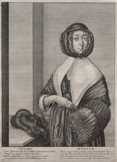 The Four Seasons:  Winter de Wenceslaus Hollar