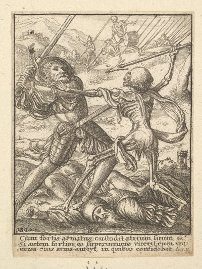 El caballero, de La danza de la muerte de Wenceslaus Hollar