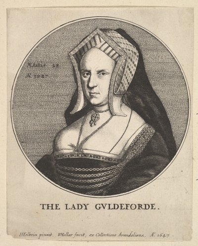 La dama Guldeforde Mary, Lady Guildford, 1647 de Wenceslaus Hollar