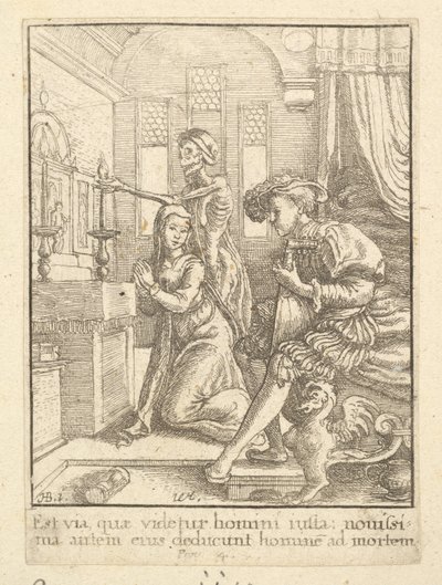 La monja, de la Danza de la Muerte, 1651 de Wenceslaus Hollar