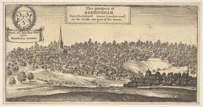 La Perspectiva de Bermingham, de Ravenshurst cerca de London-road en la Parte Sureste, 1625-77 de Wenceslaus Hollar