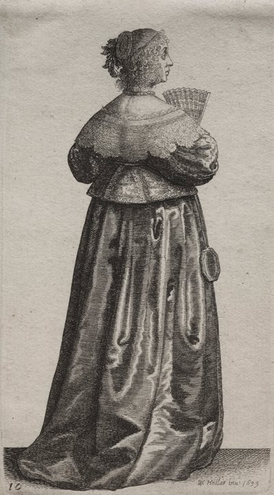 Los varios hábitos de las mujeres inglesas, desde la nobleza hasta las campesinas..., 1639 de Wenceslaus Hollar