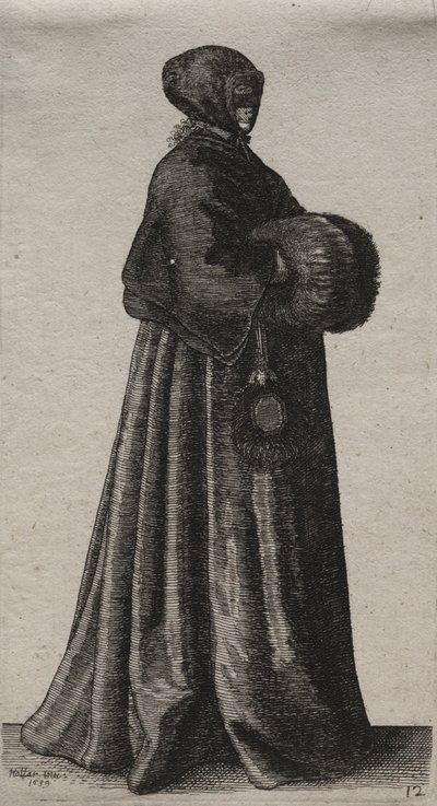 Los diversos hábitos de las mujeres inglesas, desde la nobleza hasta las campesinas de Wenceslaus Hollar
