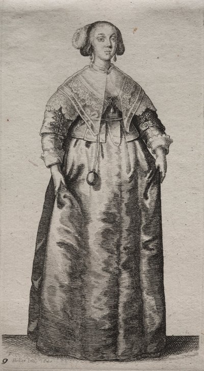 Los varios hábitos de las mujeres inglesas, desde la nobleza hasta las campesinas..., 1640 de Wenceslaus Hollar