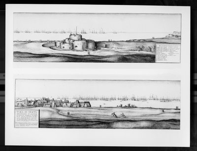 La ciudad y el castillo de Deal, Kent de Wenceslaus Hollar