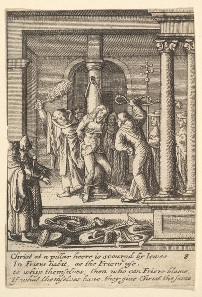 El flagelamiento, 1625-77 de Wenceslaus Hollar