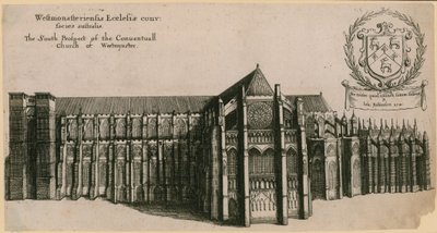La perspectiva sur de la Iglesia Conventual de Westminster, Londres de Wenceslaus Hollar