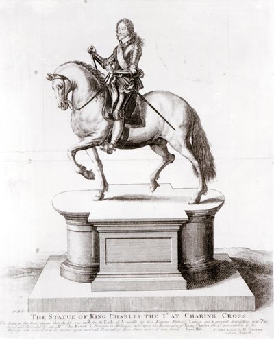 La estatua del rey Carlos I en Charing Cross de Wenceslaus Hollar