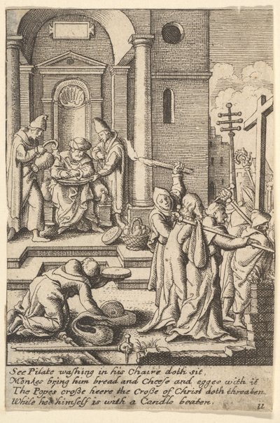 El lavado de manos, 1625-77 de Wenceslaus Hollar