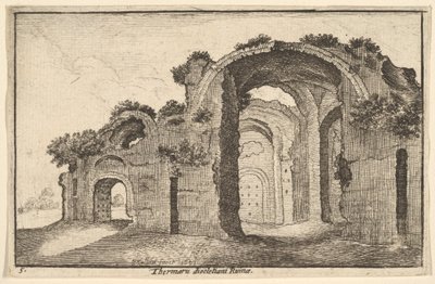 Ruinas de las Termas de Diocleciano de Wenceslaus Hollar