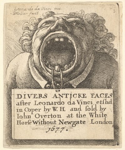 Página del título, Diversas caras antiguas, 1677 de Wenceslaus Hollar