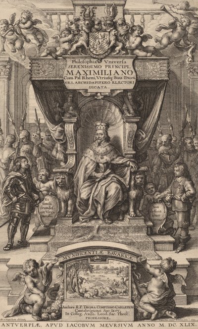Página de título de Philosophia Universia de Wenceslaus Hollar