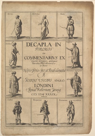 Página de título: Decapla in Psalmos de Wenceslaus Hollar