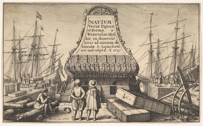 Página de título: Barcos holandeses, 1647 de Wenceslaus Hollar