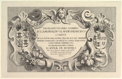 Título a la entrada en Hemissem, 1625-77 de Wenceslaus Hollar