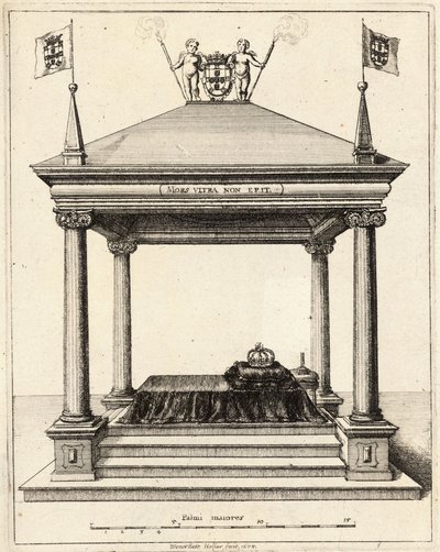 Tumba del Príncipe Teodosio de Braganza. Estado 2 de Wenceslaus Hollar