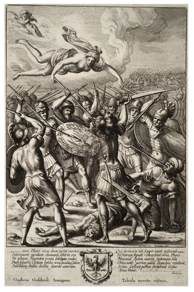 Venus protegiendo a Eneas. Estado 2 de Wenceslaus Hollar