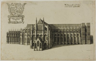 Vista desde la iglesia de North Westminster de Wenceslaus Hollar
