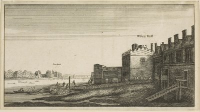Vista del Palacio de Lambeth desde el Río en Whitehall Stairs de Wenceslaus Hollar