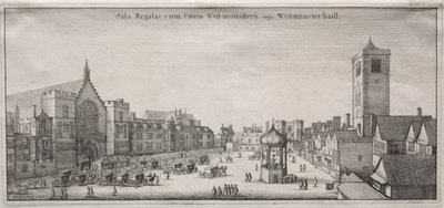 Vista de Londres: New Palace Yard con Westminster Hall y la Clock House, 1647 de Wenceslaus Hollar