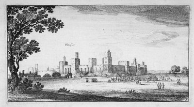 Vista del castillo de Windsor, Berkshire, 1644 de Wenceslaus Hollar