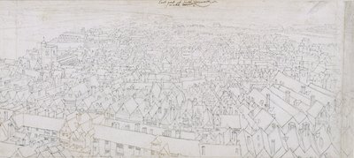 Vista de la parte este de Southwark mirando hacia Greenwich de Wenceslaus Hollar