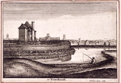 Vista del área alrededor de New River Head, Finsbury, Londres, 1665 de Wenceslaus Hollar