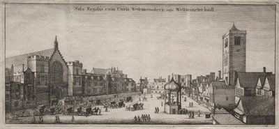 Vistas de Londres: New Palace Yard con Westminster Hall y la Casa del Reloj, 1647 de Wenceslaus Hollar