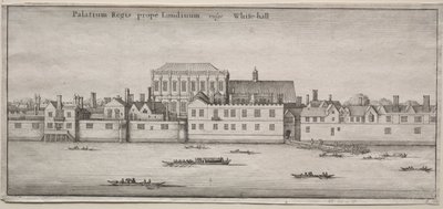 Vistas de Londres: Whitehall desde el río de Wenceslaus Hollar