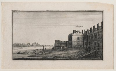 Whitehall desde el Río, con Lambeth en la Distancia de Wenceslaus Hollar
