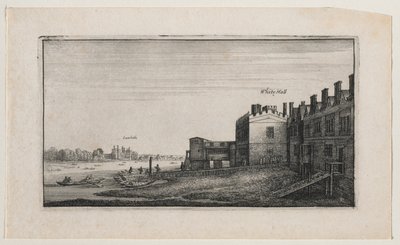 Whitehall desde el Río, con Lambeth en la Distancia de Wenceslaus Hollar
