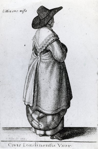 Esposa de un ciudadano de Londres, 1643 de Wenceslaus Hollar