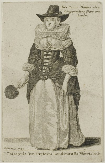 Esposa del Alcalde de Londres de Wenceslaus Hollar
