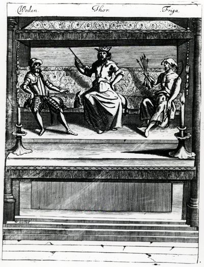 Woden, Thor y Friga de Wenceslaus Hollar