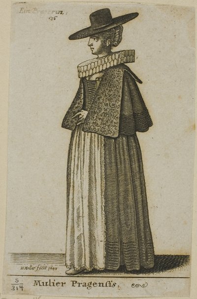 Mujer de Praga de Wenceslaus Hollar