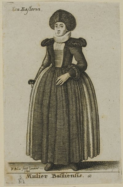 Mujer de Basilea de Wenceslaus Hollar