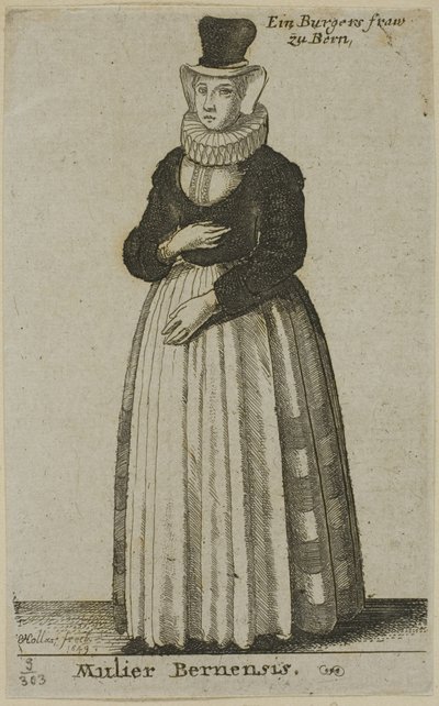 Mujer de Berna de Wenceslaus Hollar