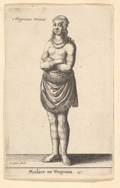Mujer de Virginia, ca. 1643 de Wenceslaus Hollar